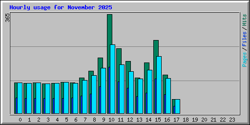 Hourly usage for November 2025