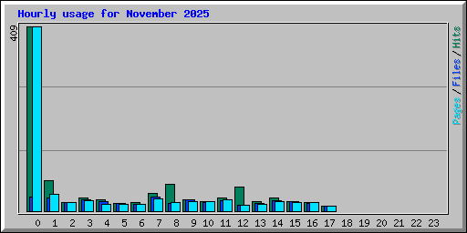 Hourly usage for November 2025