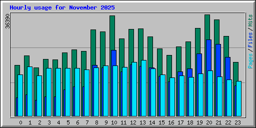 Hourly usage for November 2025