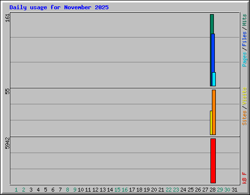 Daily usage for November 2025